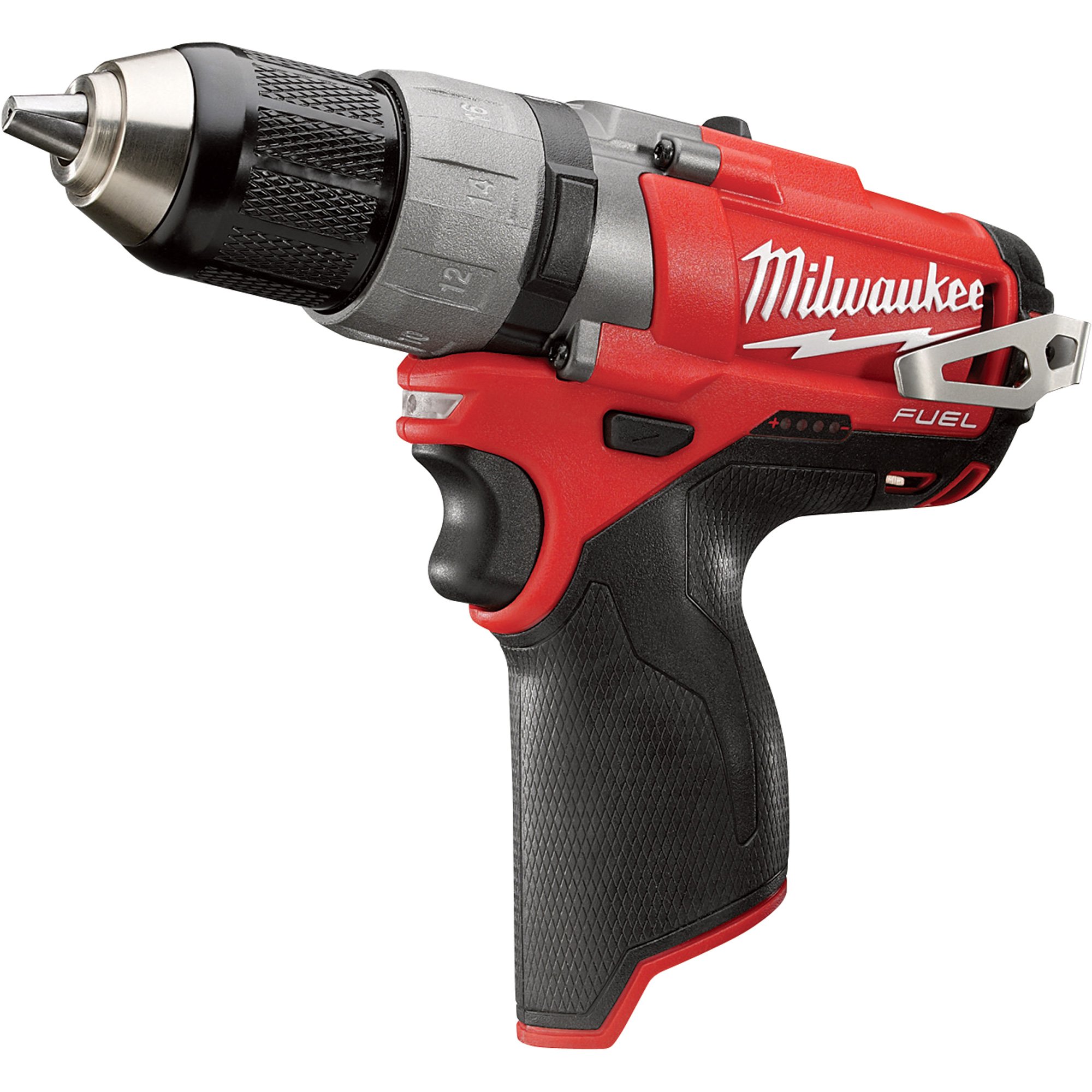 Milwaukee M12 FUEL Li-Ion Cordless Electric Drill/Driver — Tool Only, 1/2in. Keyless Chuck, 1700 RPM, Model# 2403-20